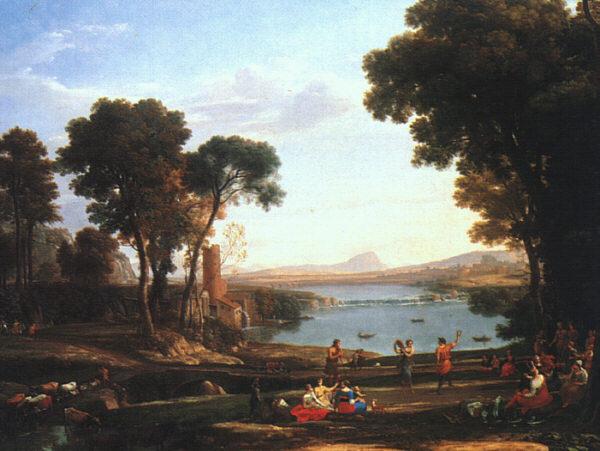 Claude Lorrain Landscape with the Marriage of Isaac and Rebekah oil painting image
